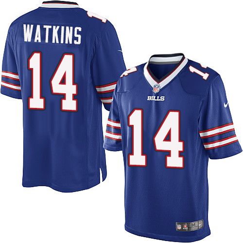 Men's Limited Sammy Watkins Nike Jersey Royal Blue Home - #14 NFL Buffalo Bills